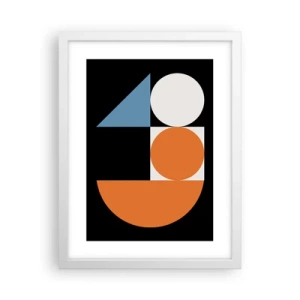 Affiche dans un cadre blanc - Poster - Rangement de figures - 30x40 cm