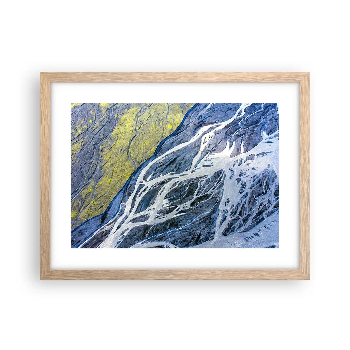 Affiche dans un chêne clair - Poster - Peintures rupestres de la nature - 40x30 cm