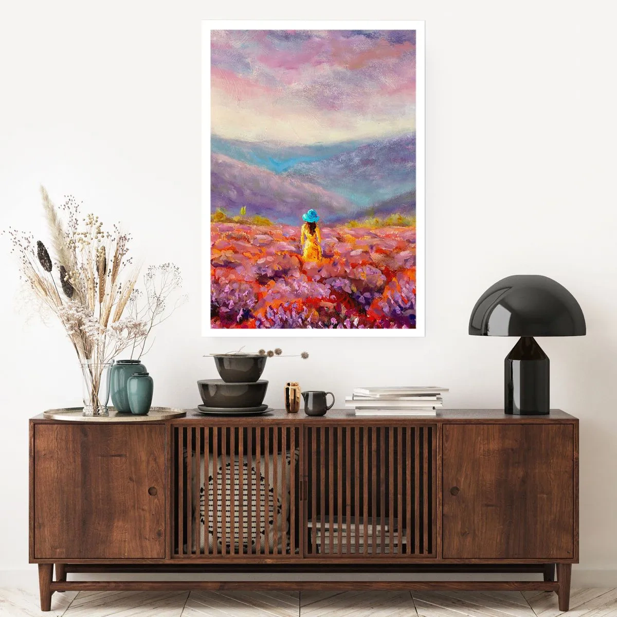 Affiche - Poster - Dans un monde lavande - 30x40 cm