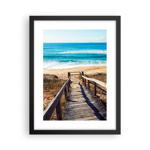 Affiche dans un cadre noir - Poster - Cours! - 30x40 cm