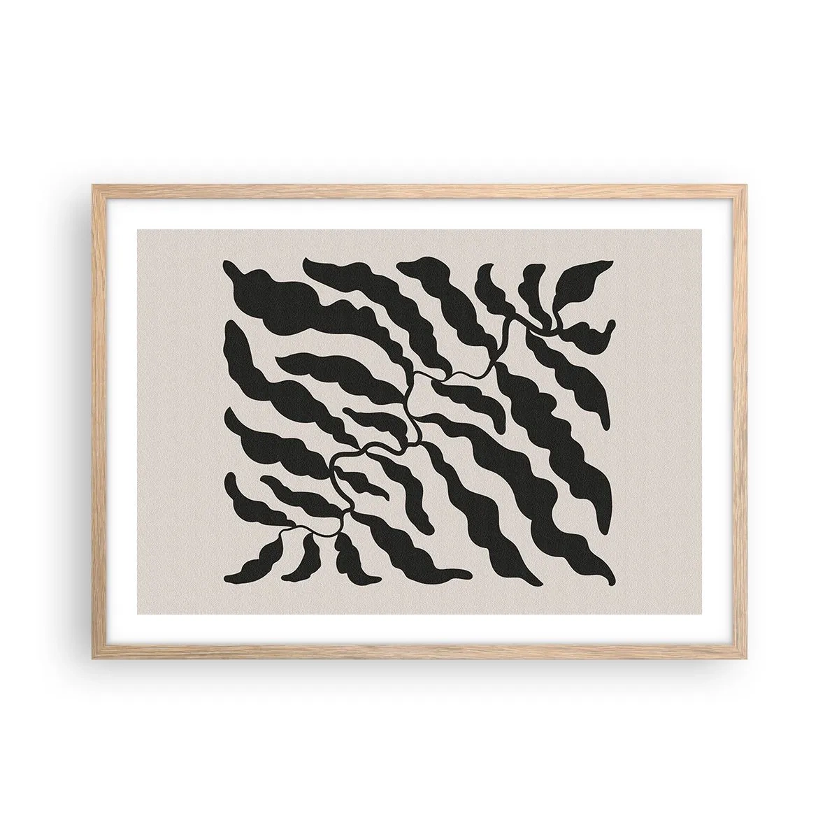 Affiche dans un chêne clair - Poster - La nature du carré - 70x50 cm