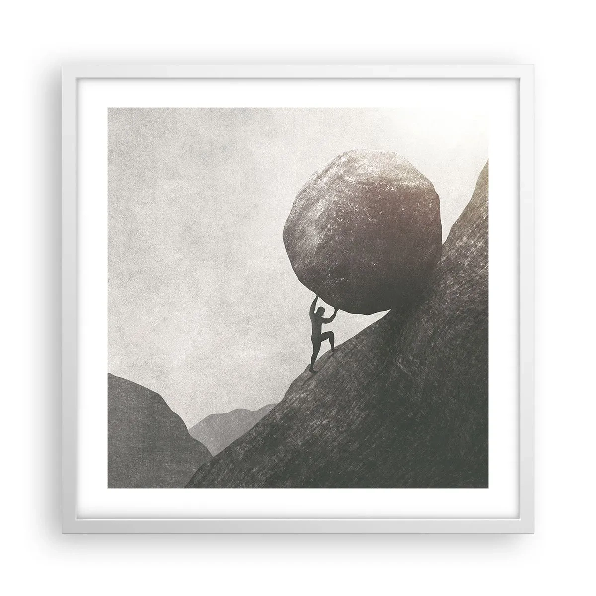 Affiche dans un cadre blanc - Poster - Je crois contre tout espoir - 50x50 cm