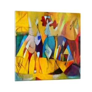 Impression sur verre - Image sur verre - Soleil - vie - joie - 40x40 cm