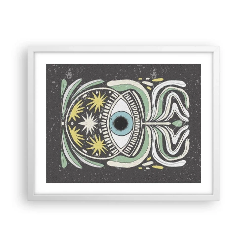 Affiche dans un cadre blanc - Poster - Rituels tribaux - 50x40 cm