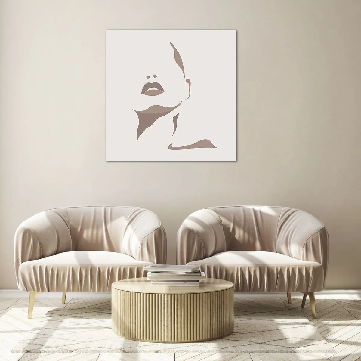 Impression sur verre - Image sur verre - Fait de lumière et d'ombre - 60x60 cm