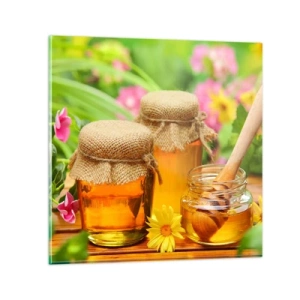 Impression sur verre - Image sur verre - Doux et fleuri - 70x70 cm