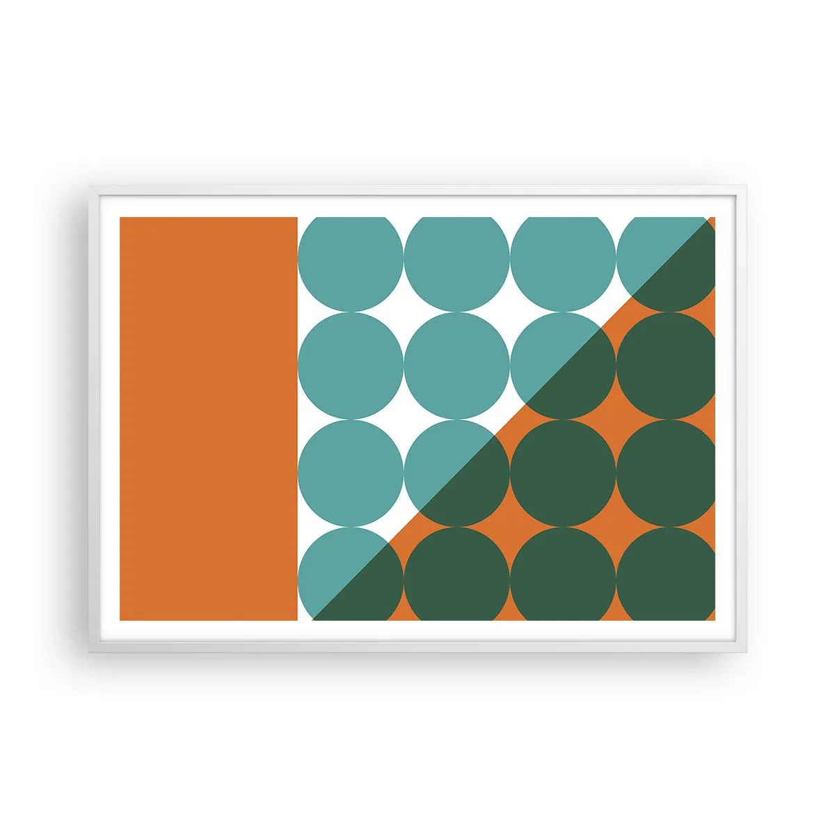 Affiche dans un cadre blanc - Poster - En haut et en diagonale - 100x70 cm