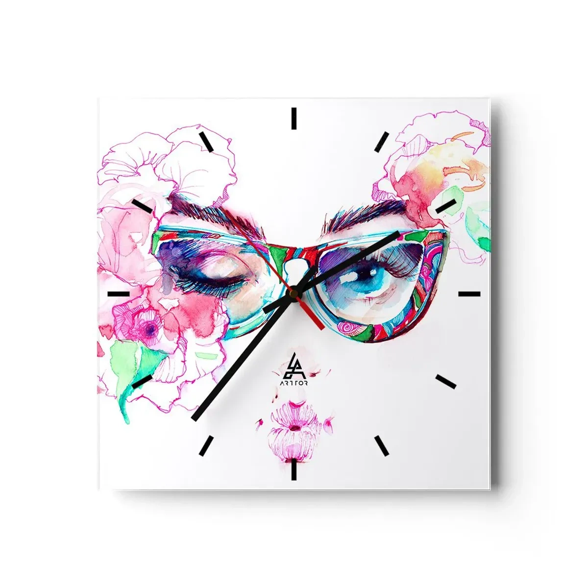 Horloge murale - Pendule murale - Une promesse tentante - 40x40 cm
