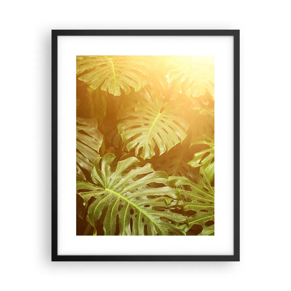 Affiche dans un cadre noir - Poster - Se fondre dans la verdure - 40x50 cm