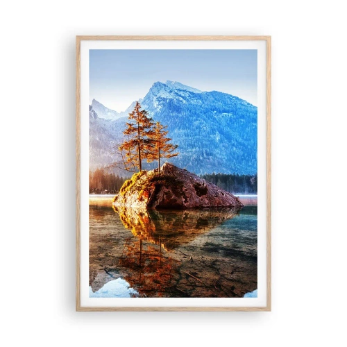 Affiche dans un chêne clair - Poster - La nature sous un nouveau jour - 70x100 cm