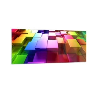 Impression sur verre - Image sur verre - Collaboration Op art dans une équipe - 100x40 cm