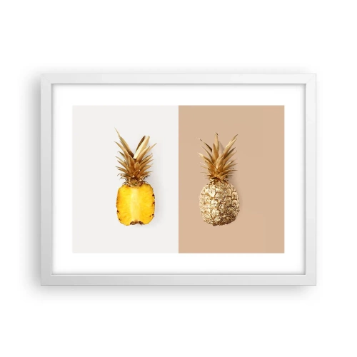 Affiche dans un cadre blanc - Poster - Ananas pour nous - 40x30 cm