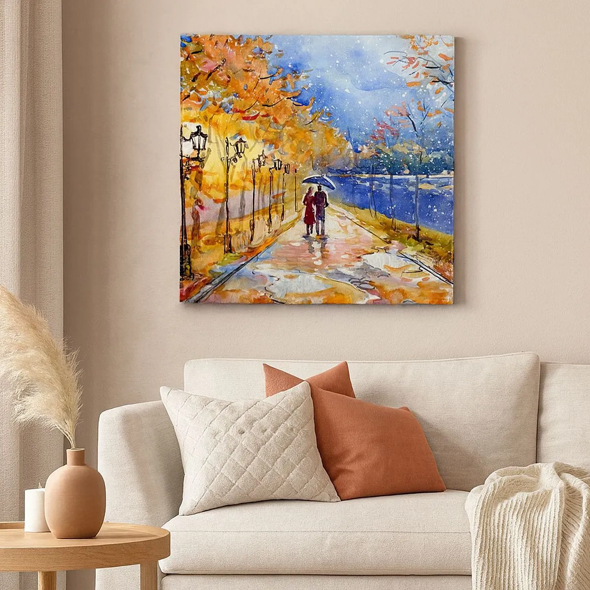 Impression sur toile - Image sur toile - Ensemble jusqu'au bout du temps - 30x30 cm
