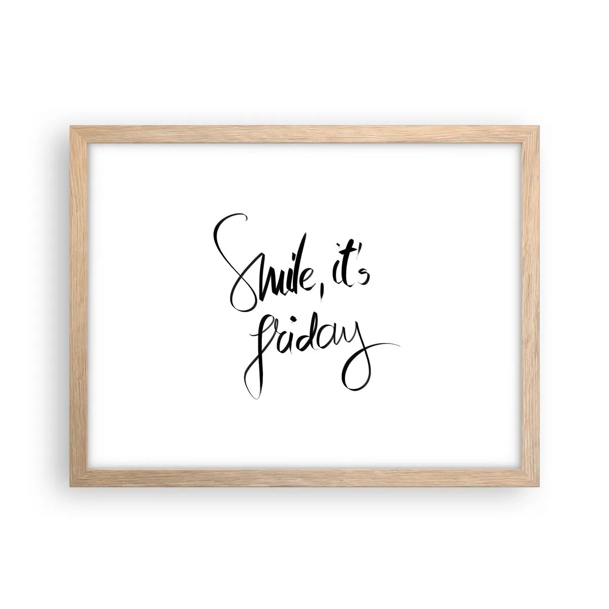 Affiche dans un chêne clair - Poster - Joie réelle - 40x30 cm