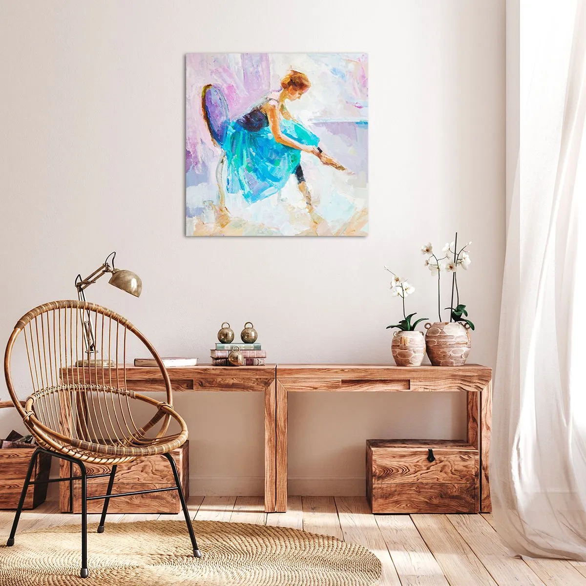 Impression sur toile - Image sur toile - Grâce ineffable, charme subtil - 70x70 cm