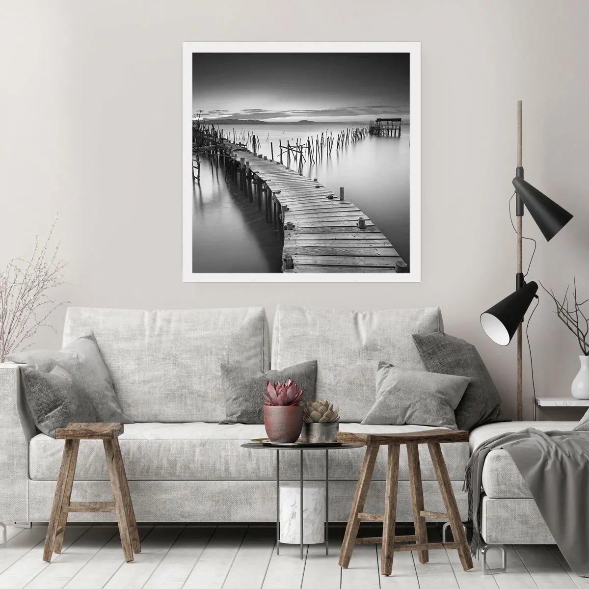 Affiche - Poster - La paix d'un rivage oublié - 50x50 cm