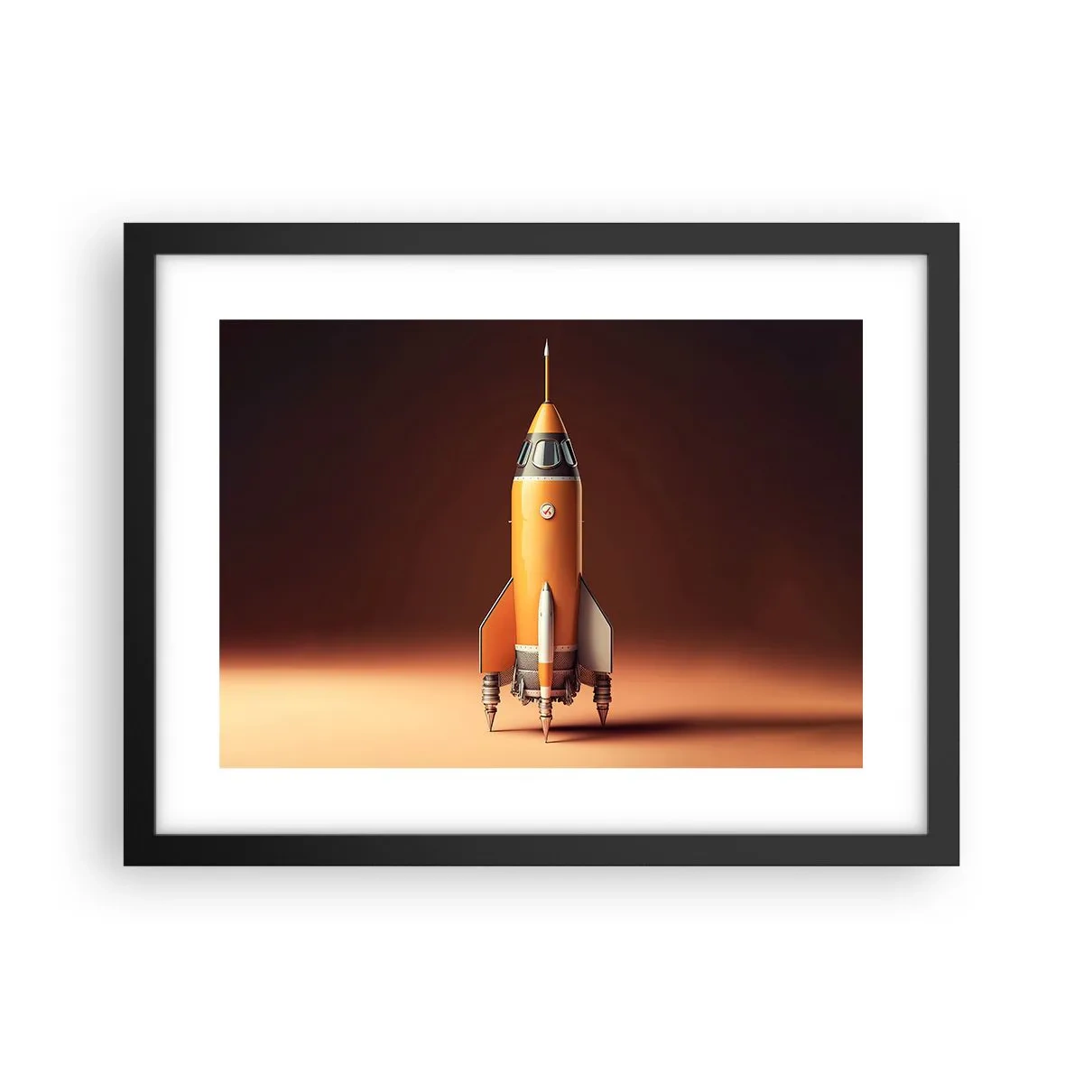 Affiche dans un cadre noir - Poster - Ça commence par un rêve - 40x30 cm