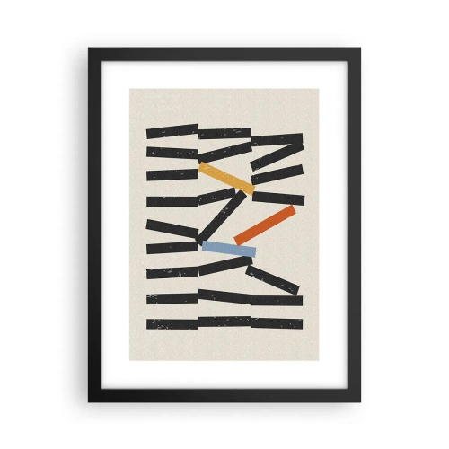 Affiche dans un cadre noir - Poster - Dominos – composition - 30x40 cm