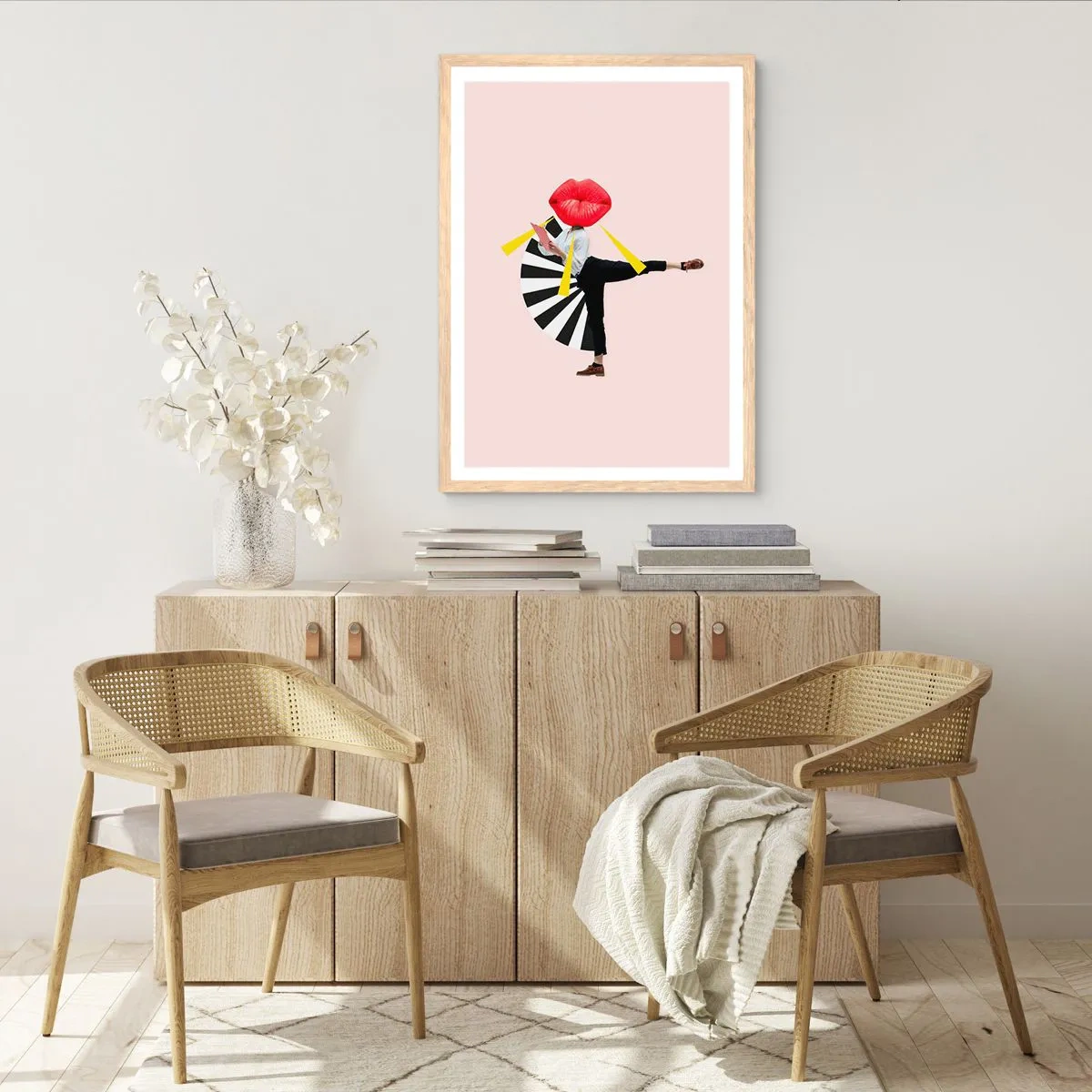 Affiche dans un chêne clair - Poster - Pop-art surréaliste - 50x70 cm