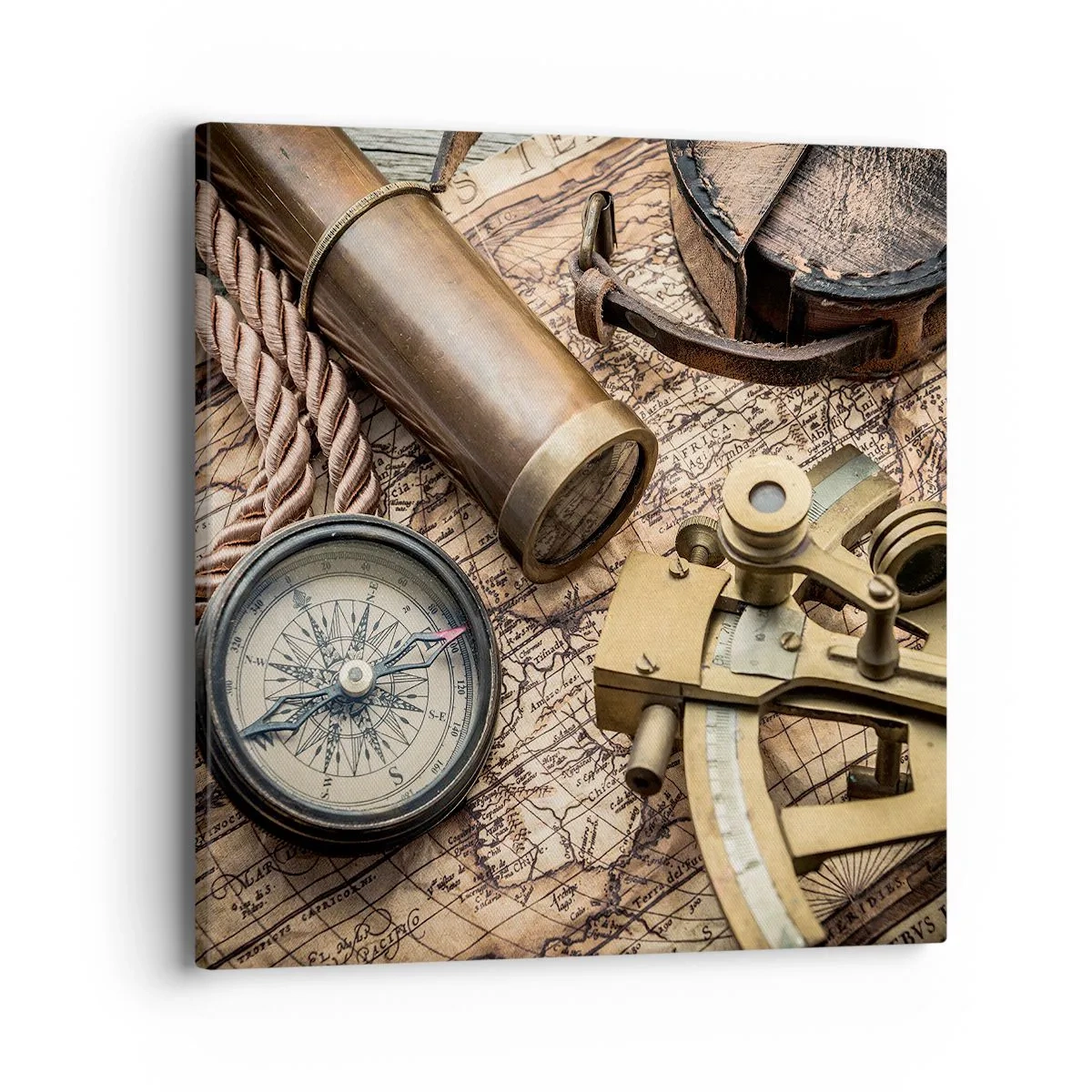 Impression sur toile - Image sur toile - Fixer un cap - 40x40 cm