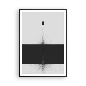 Affiche dans un cadre noir - Poster - Droit au but - 70x100 cm