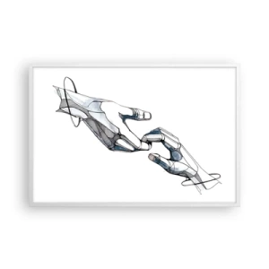 Affiche dans un cadre blanc - Poster - Un bon geste - 91x61 cm