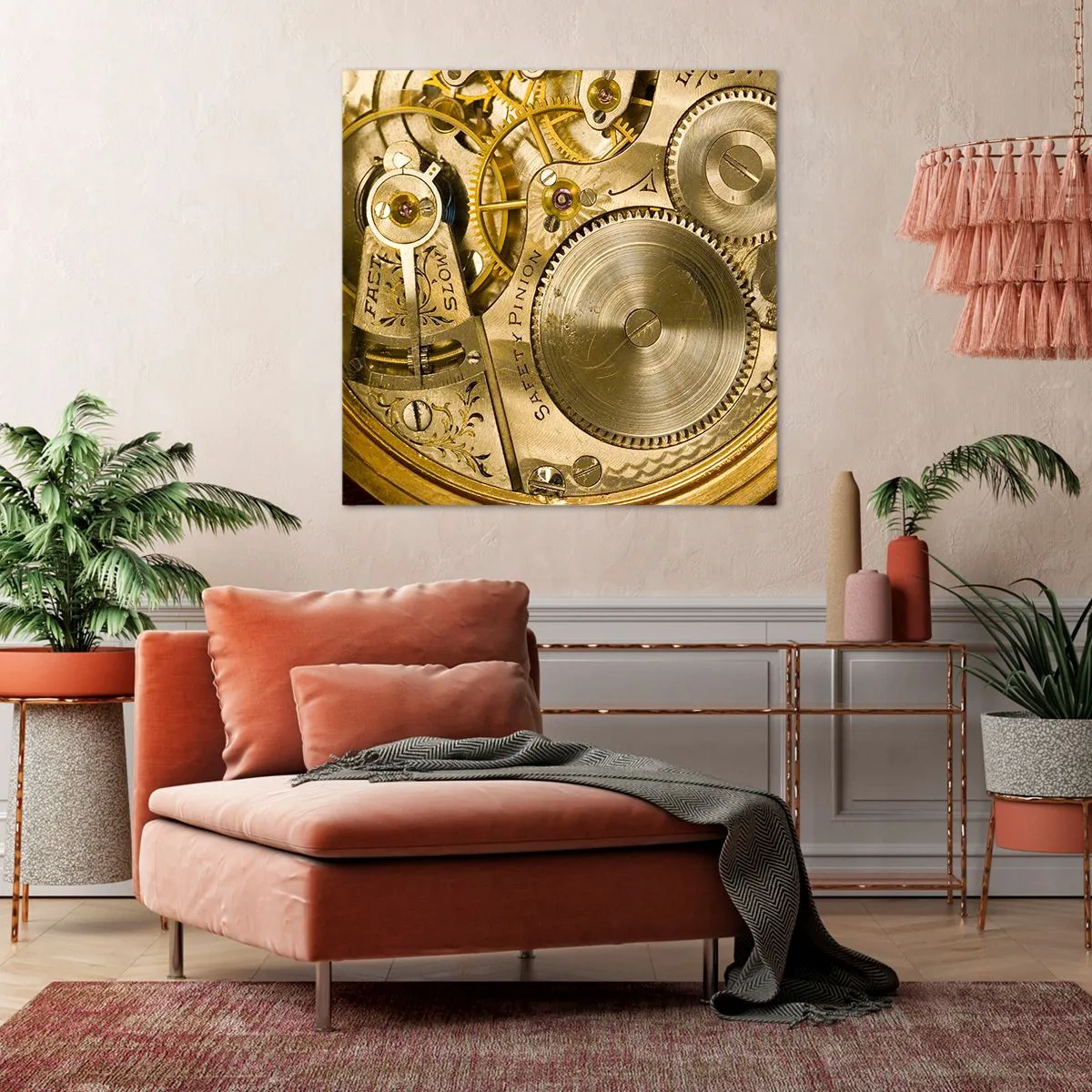 Impression sur toile - Image sur toile - Marcher avec son temps - 70x70 cm