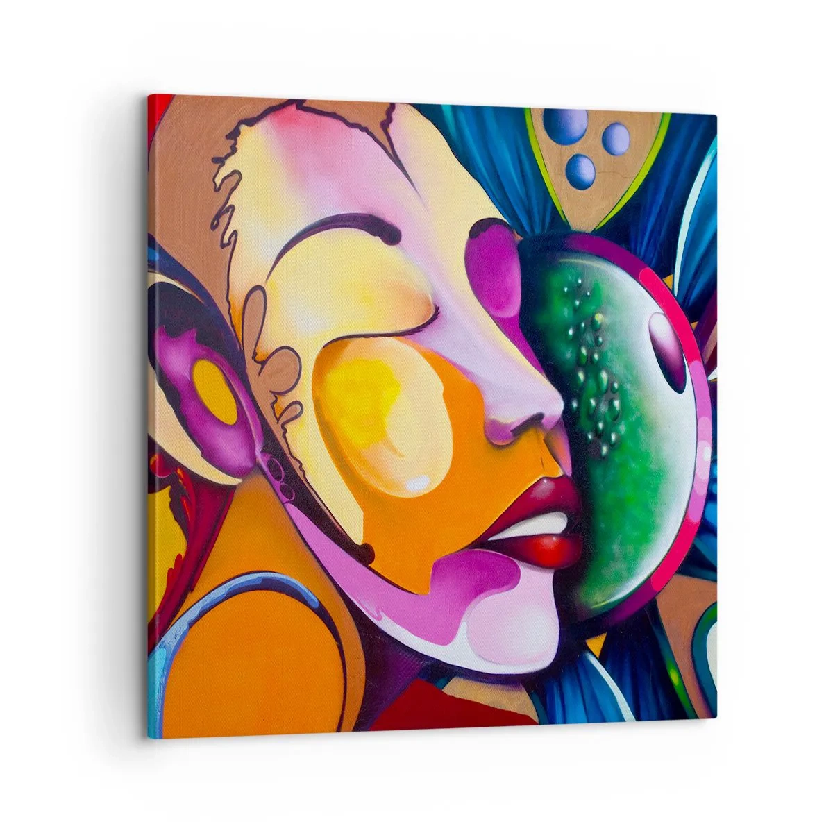 Impression sur toile - Image sur toile - Toucher avec la couleur - 60x60 cm