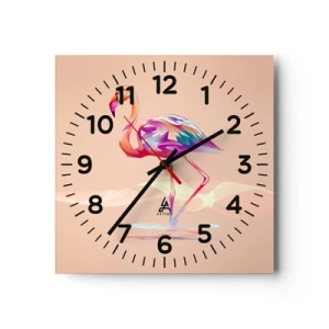 Horloge murale - Pendule murale - L'oiseau des bonnes émotions - 40x40 cm