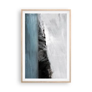 Affiche dans un chêne clair - Poster - Eau – terre : choc des éléments - 61x91 cm