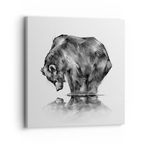 Impression sur toile - Image sur toile - Ravi de rencontrer quelqu'un de proche - 30x30 cm