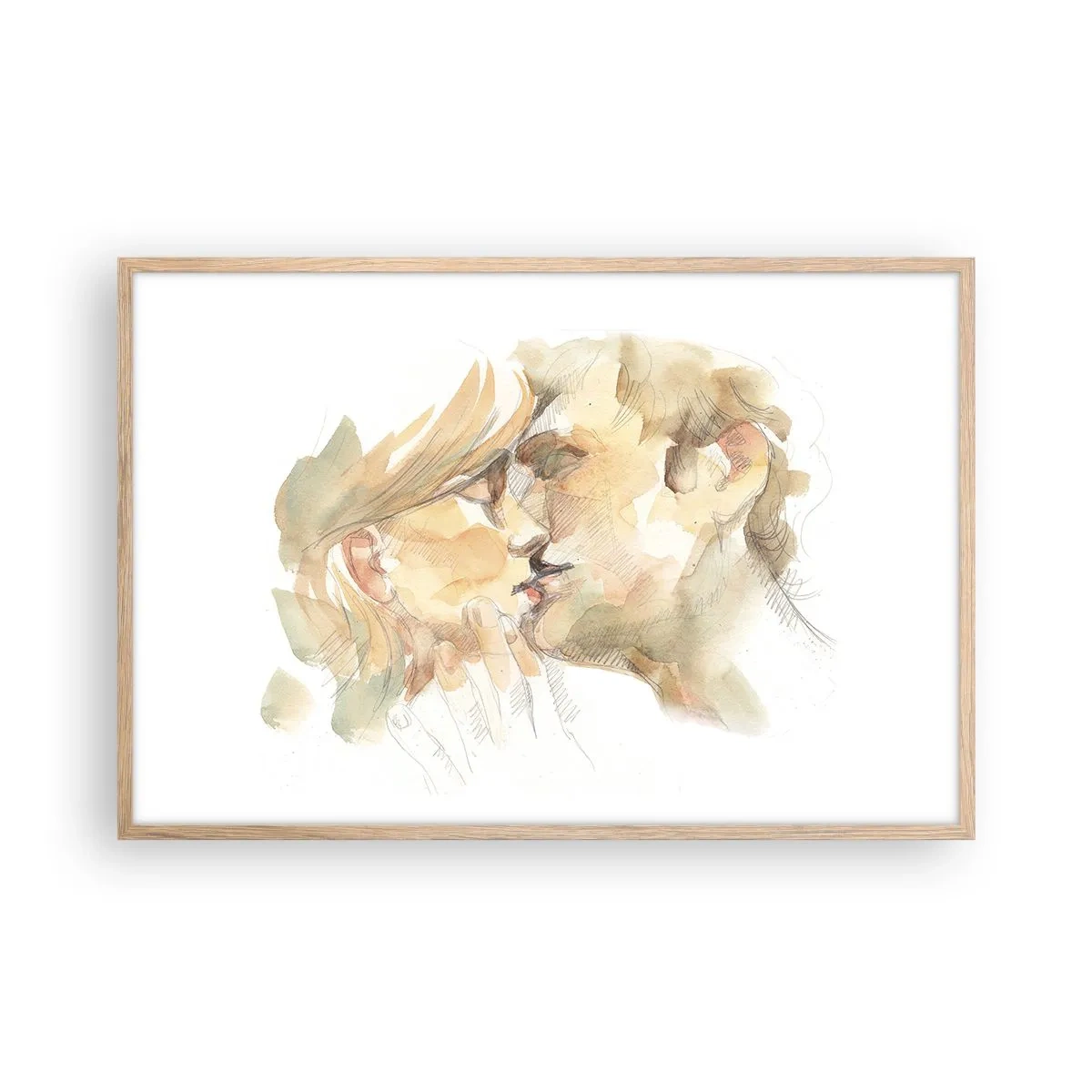 Affiche dans un chêne clair - Poster - A moitié trouvé ? - 91x61 cm