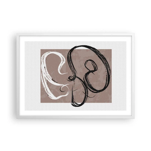 Affiche dans un cadre blanc - Poster - Composition – la recherche de la plénitude - 70x50 cm