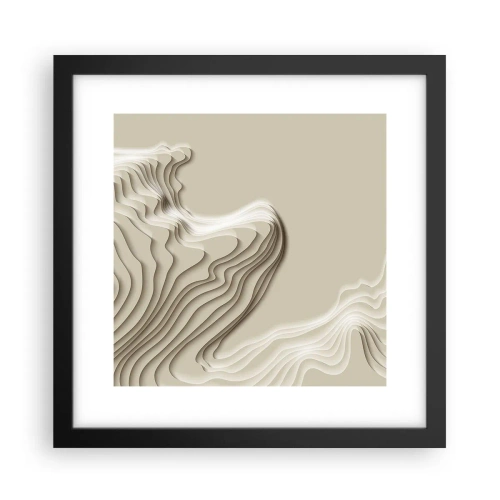 Affiche dans un cadre noir - Poster - Topographie artistique - 30x30 cm