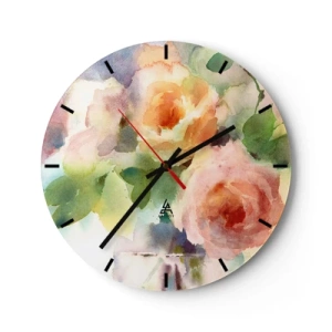 Horloge murale - Pendule murale - Délicat comme l'aquarelle - 40x40 cm