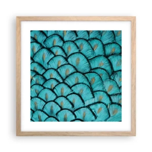 Affiche dans un chêne clair - Poster - Le grand gala des plumes - 40x40 cm