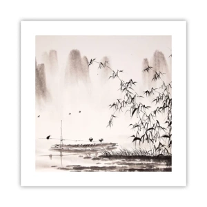 Affiche - Poster - Le silence des rizières - 40x40 cm