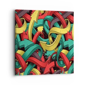 Impression sur toile - Image sur toile - Quel chemin vers le but ? - 40x40 cm