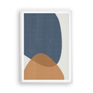 Affiche dans un cadre blanc - Poster - Ovales et influences - 70x100 cm