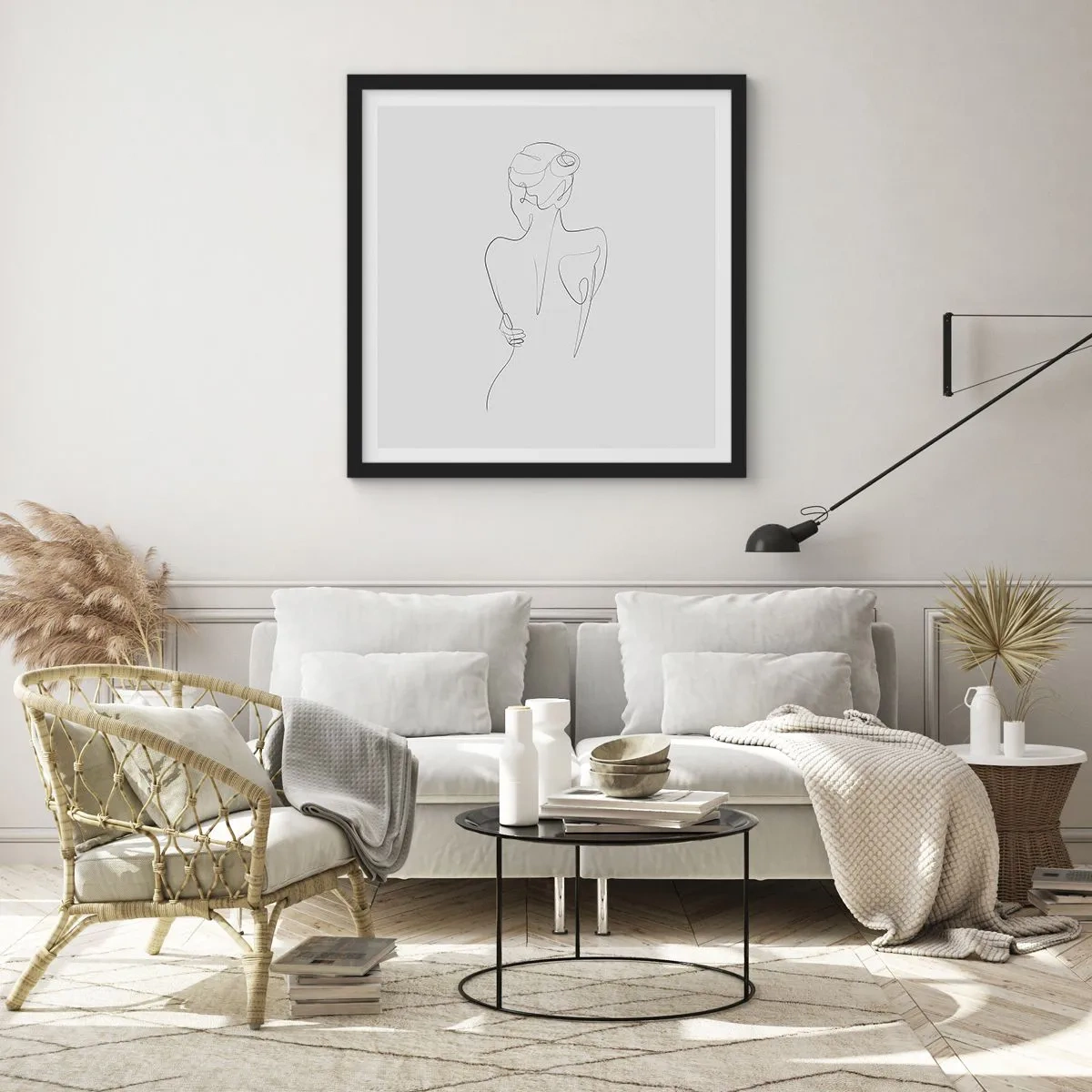 Affiche dans un cadre noir - Poster - Musique corporelle - 50x50 cm