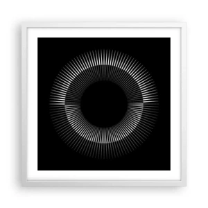 Affiche dans un cadre blanc - Poster - Soleil noir - 50x50 cm