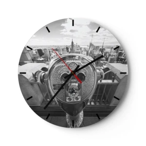 Horloge murale - Pendule murale - Ville sur les villes - 40x40 cm