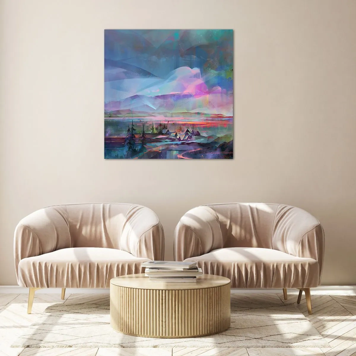 Impression sur verre - Image sur verre - Sous un ciel bienveillant - 30x30 cm