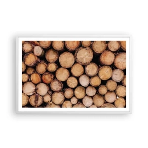 Affiche dans un cadre blanc - Poster - Nouveau commencement - 91x61 cm