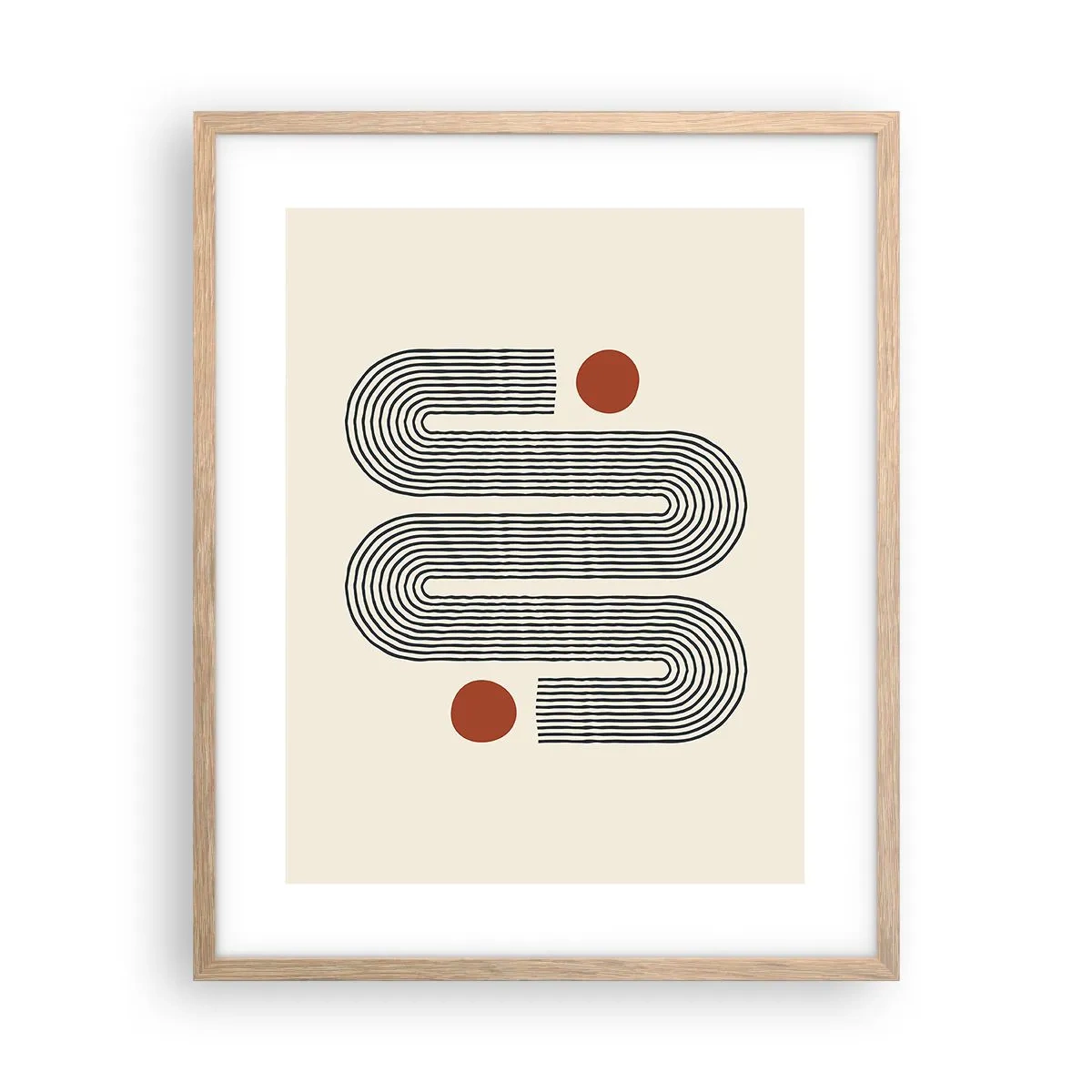 Affiche dans un chêne clair - Poster - Du début à la fin - 40x50 cm