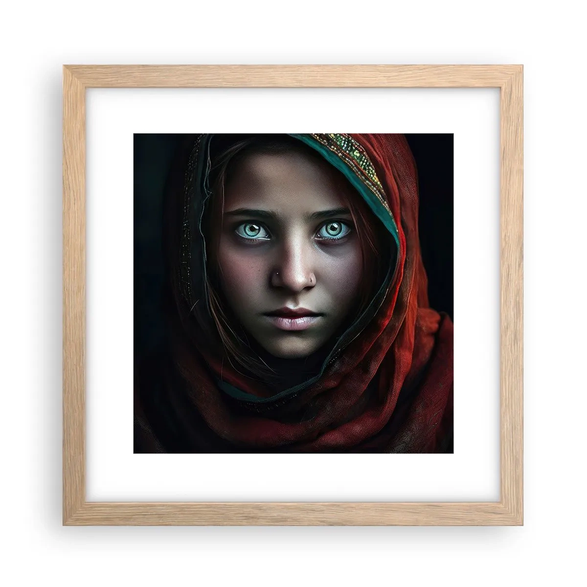 Affiche dans un chêne clair - Poster - Princesse orientale - 30x30 cm
