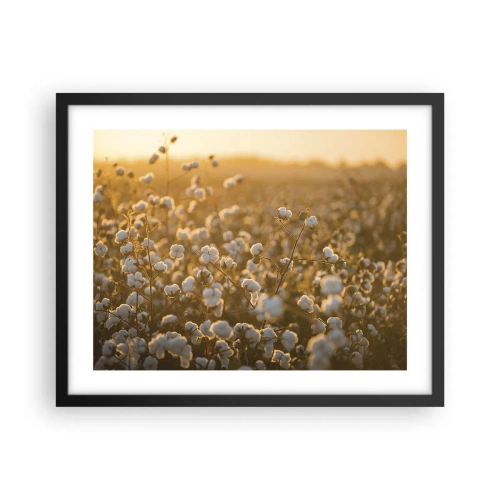 Affiche dans un cadre noir - Poster - Champ moelleux - 50x40 cm