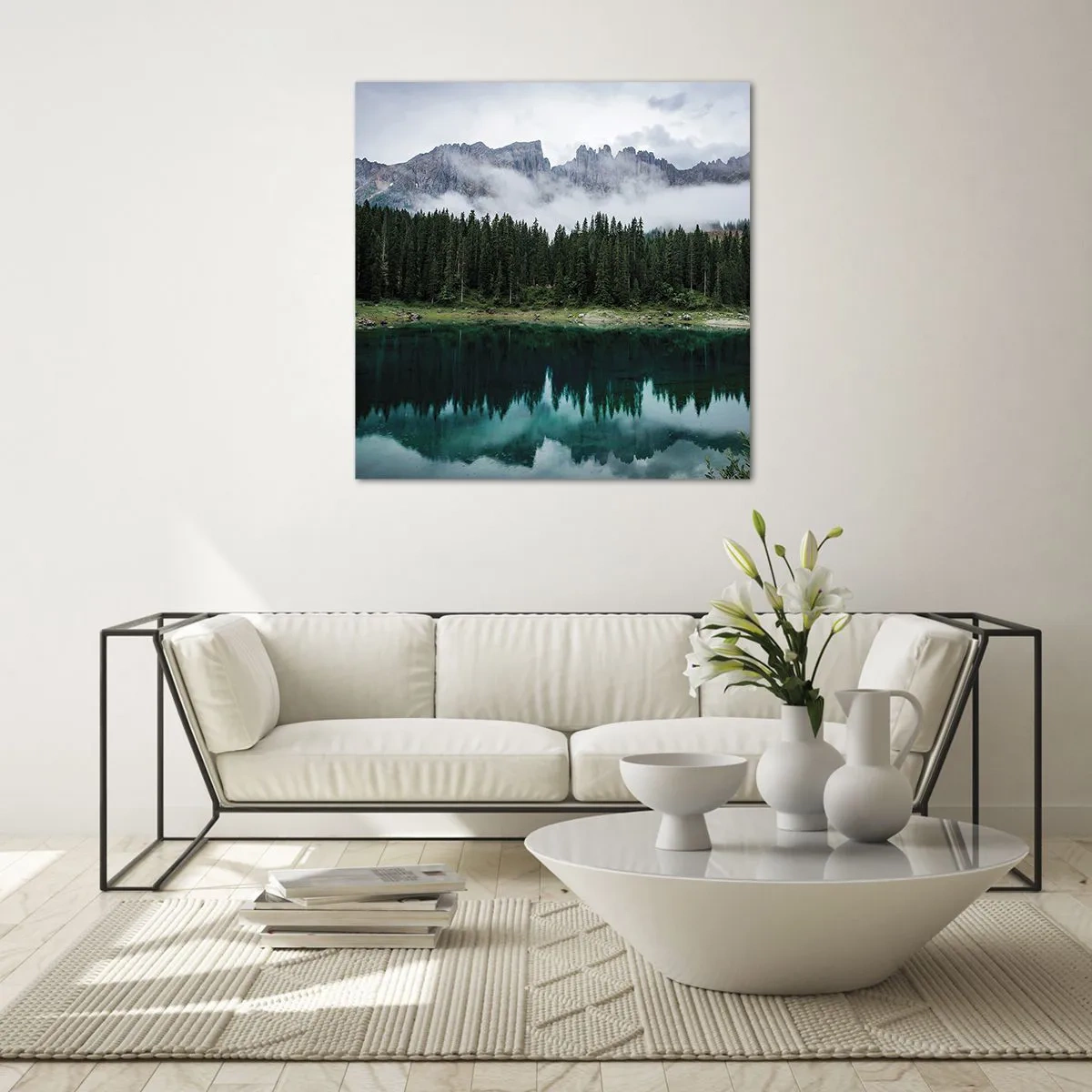 Impression sur verre - Image sur verre - Chut, chut, ne réveillons pas l'eau qui dort - 30x30 cm