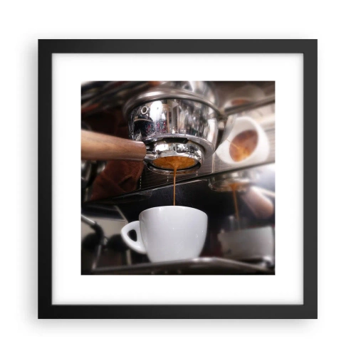 Affiche dans un cadre noir - Poster - Bon moment de la journée - 30x30 cm