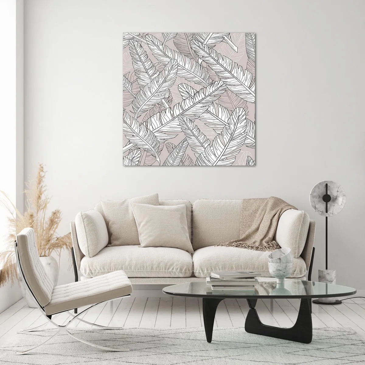 Impression sur verre - Image sur verre - Un tourbillon de plumes - 30x30 cm